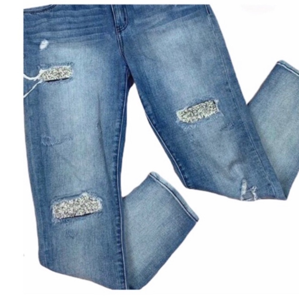 💎💗 Juicy Couture bedazzled distressed jeans 💗💎